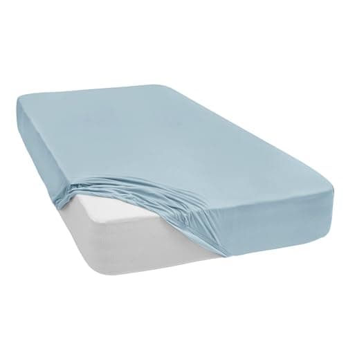 Mixibaby Spannbettlaken Jersey 100% Baumwolle – 180 x 200 cm, Hellgrau