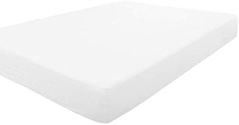 Spannbetttuch 100% Baumwolle, Weiß – 160 x 220 x 35 cm (35 cm Tiefe)