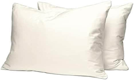 Pizuna Kissenbezüge 2er-Pack 40 x 80 cm Dunkelblau – 100% Langstapel-Baumwolle, 400 Fadenzahl