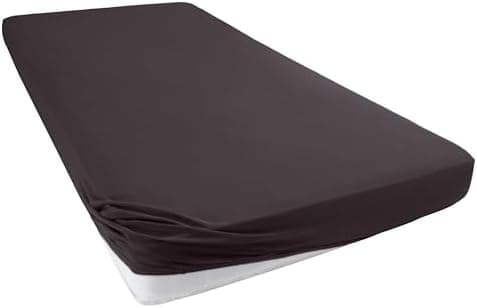 Jersey-Spannbettlaken 100% Baumwolle – 90–100×200 cm, für Matratzen bis 25 cm (Steghöhe bis 23 cm), Beige