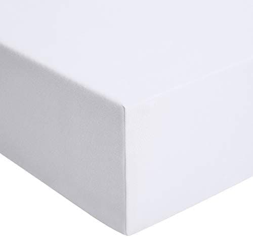 Amazon Basics Spannbettlaken – 100% Baumwolle (Jersey), 120 x 200 cm für Matratzen bis 30 cm