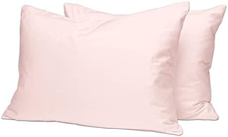Pizuna Kissenbezüge 2er-Pack 40 x 80 cm Dunkelblau – 100% Langstapel-Baumwolle, 400 Fadenzahl