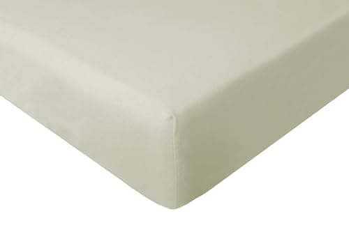 Spannbettuch Jersey mit Elasthan – 97% Baumwolle / 3% Elasthan, elastisches Spannbettlaken Weiß (90–100 × 200–220 cm)