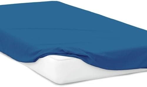 Jersey-Spannbettlaken 100% Baumwolle, 180 x 200 cm – Silber