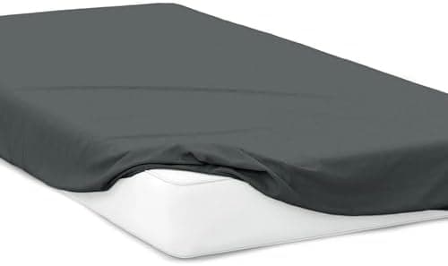 Jersey-Spannbettlaken 100% Baumwolle, 180 x 200 cm – Silber