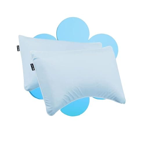 Cloudpillo Kissenbezug 40x80 cm 2er‑Pack – Premium atmungsaktive Baumwolle, ultraweich, mit Reißverschluss, antibakterie