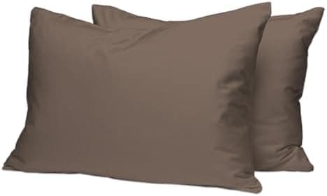 Pizuna Kissenbezüge 2er-Pack 40 x 80 cm Dunkelblau – 100% Langstapel-Baumwolle, 400 Fadenzahl