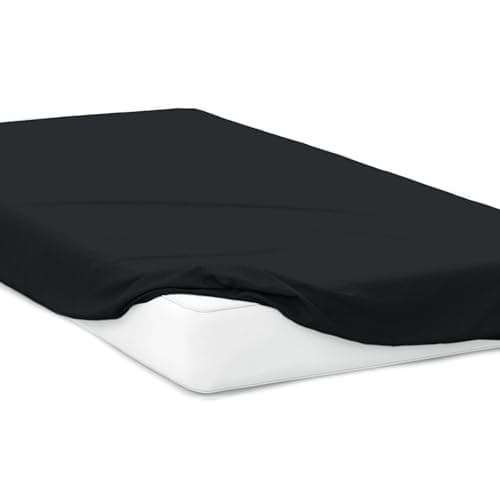 Jersey-Spannbettlaken 100% Baumwolle – 180 x 200 cm, Hellgrau