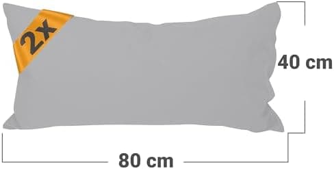 Doppelpack Baumwoll-Kissenbezüge 40 x 15 cm – Navyblau, schlichtes modernes Design