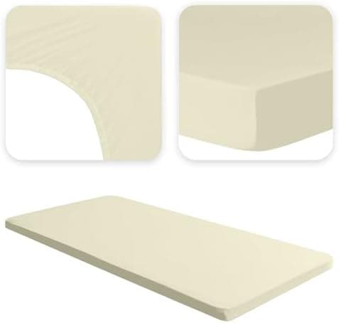 Jacobson Jersey-Spannbettlaken aus Baumwolle – OEKO-TEX STANDARD 100, 180x200–200x200 cm, Weiß