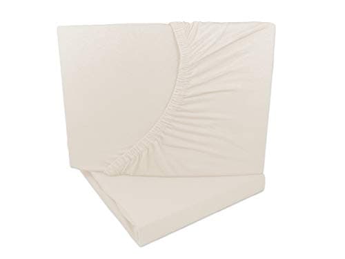 2er-Pack Jersey-Spannbettlaken 90x200–100x200 cm, 100% Baumwolle, Weiß