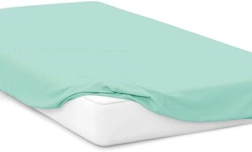 Jersey-Spannbettlaken 100% Baumwolle, 180 x 200 cm – Silber