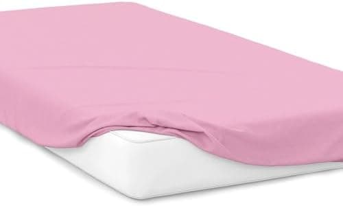 Jersey-Spannbettlaken 100% Baumwolle, 180 x 200 cm – Silber
