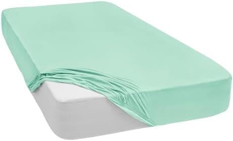 Mixibaby Spannbettlaken Jersey 100% Baumwolle – 180 x 200 cm, Hellgrau