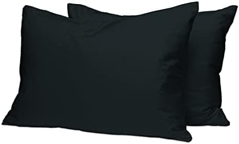 Pizuna Kissenbezüge 2er-Pack 40 x 80 cm Dunkelblau – 100% Langstapel-Baumwolle, 400 Fadenzahl