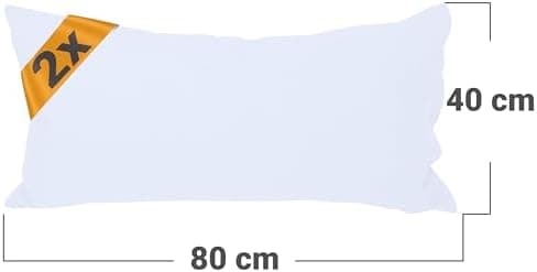 Doppelpack Baumwoll-Kissenbezüge 40 x 15 cm – Navyblau, schlichtes modernes Design