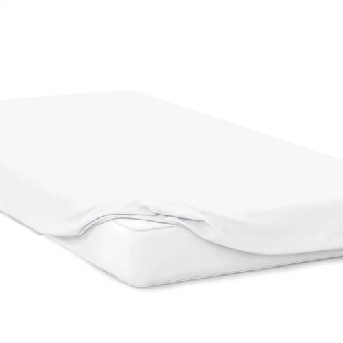 Jersey-Spannbettlaken 100% Baumwolle – 180 x 200 cm, Hellgrau