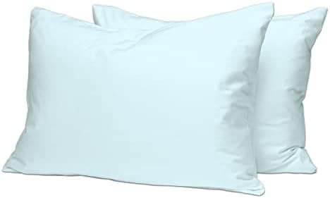 Pizuna Kissenbezüge 2er-Pack 40 x 80 cm Dunkelblau – 100% Langstapel-Baumwolle, 400 Fadenzahl