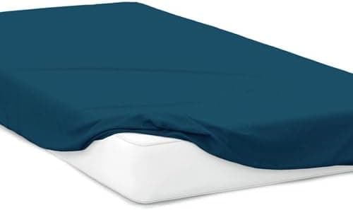 Jersey-Spannbettlaken 100% Baumwolle, 180 x 200 cm – Silber