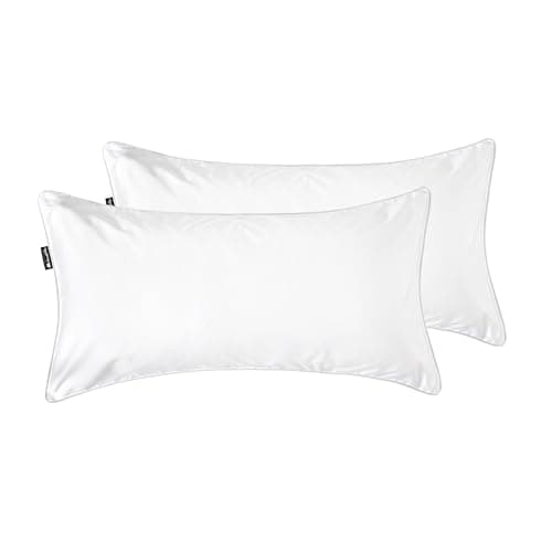 Cloudpillo Kissenbezug 40x80 cm 2er‑Pack – Premium atmungsaktive Baumwolle, ultraweich, mit Reißverschluss, antibakterie