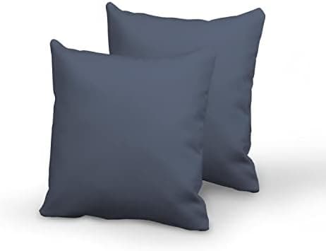 Pizuna Kissenbezüge 2er-Pack 40 x 80 cm Dunkelblau – 100% Langstapel-Baumwolle, 400 Fadenzahl