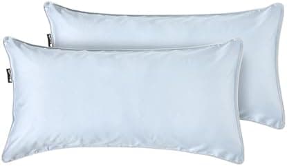 Cloudpillo Kissenbezug 40x80 cm 2er‑Pack – Premium atmungsaktive Baumwolle, ultraweich, mit Reißverschluss, antibakterie