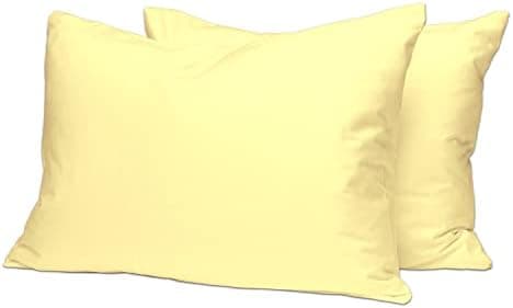 Pizuna Kissenbezüge 2er-Pack 40 x 80 cm Dunkelblau – 100% Langstapel-Baumwolle, 400 Fadenzahl
