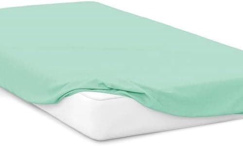 Jersey-Spannbettlaken 100% Baumwolle, 180 x 200 cm – Silber