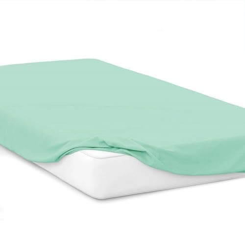 Jersey-Spannbettlaken 100% Baumwolle – 180 x 200 cm, Hellgrau