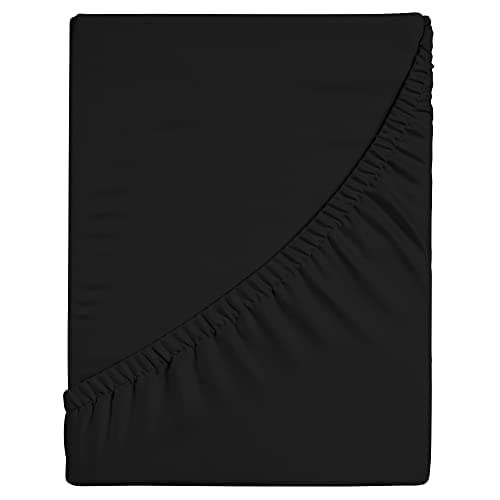 Komfortec Spannbettlaken 90x200 cm Jersey-Baumwolle – OEKO-TEX® Standard 100, Rundumgummizug für perfekte Passform, Weiß