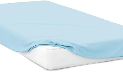 Jersey-Spannbettlaken 100% Baumwolle, 180 x 200 cm – Silber