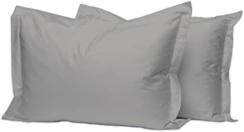 Pizuna Kissenbezüge 2er-Pack 40 x 80 cm Dunkelblau – 100% Langstapel-Baumwolle, 400 Fadenzahl