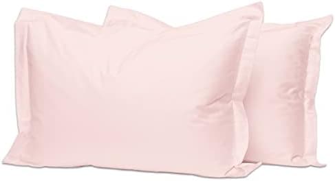 Pizuna Kissenbezüge 2er-Pack 40 x 80 cm Dunkelblau – 100% Langstapel-Baumwolle, 400 Fadenzahl