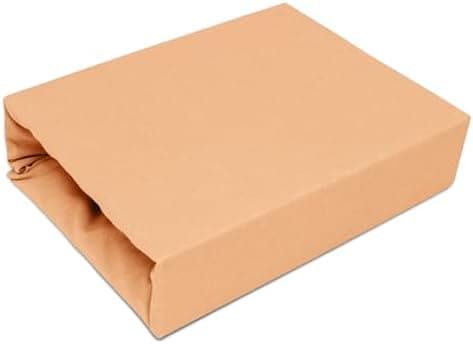 Elastisches Jersey-Spannbettlaken 90x180 cm – 100% Baumwolle, kuschelig warm