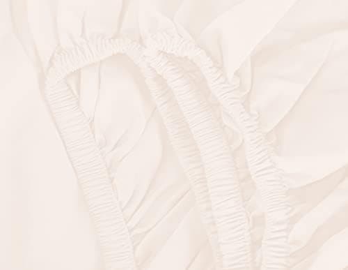 Amazon Basics Spannbettlaken – Mikrofaser Spannbetttuch 150 x 200 x 30 cm (für Matratzen bis 30 cm)