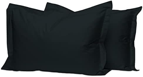 Pizuna Kissenbezüge 2er-Pack 40 x 80 cm Dunkelblau – 100% Langstapel-Baumwolle, 400 Fadenzahl