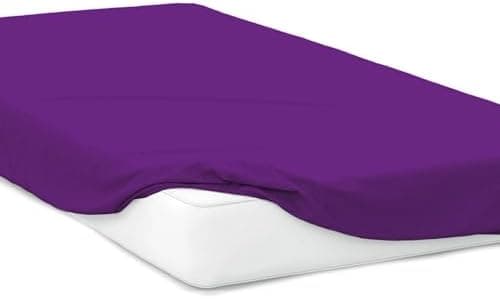 Jersey-Spannbettlaken 100% Baumwolle, 180 x 200 cm – Silber