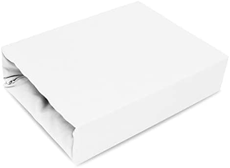 Elastisches Jersey-Spannbettlaken 90x180 cm – 100% Baumwolle, kuschelig warm