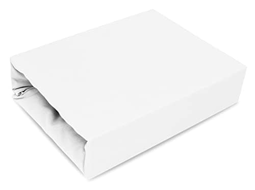 Elastisches Jersey-Spannbettlaken 90x180 cm – 100% Baumwolle, kuschelig warm