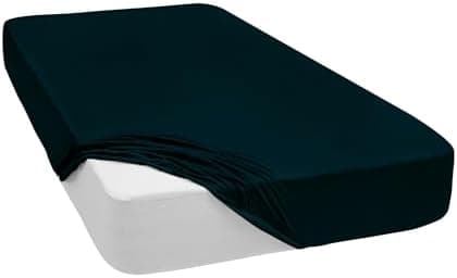 Mixibaby Spannbettlaken (Jersey) – 100% Baumwolle, 140 x 200 cm, Schwarz