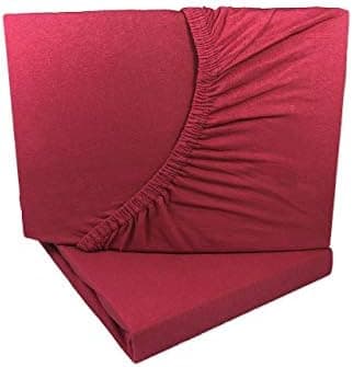 2er-Pack Jersey-Spannbettlaken 90x200–100x200 cm, 100% Baumwolle, Weiß