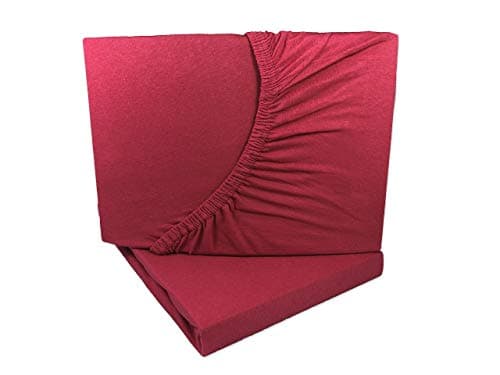 2er-Pack Jersey-Spannbettlaken 90x200–100x200 cm, 100% Baumwolle, Weiß