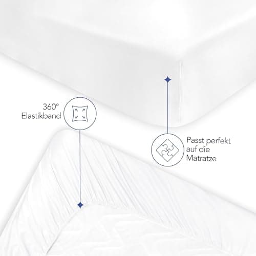 Dreamzie Spannbettlaken 120x200 cm – 100% Mikrofaser, Hoher Steg bis 35 cm