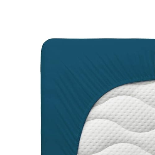 Jersey-Spannbettlaken 100% Baumwolle, 180 x 200 cm – Silber
