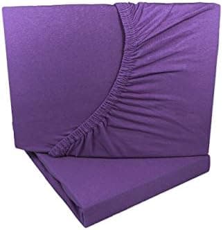 2er-Pack Jersey-Spannbettlaken 90x200–100x200 cm, 100% Baumwolle, Weiß