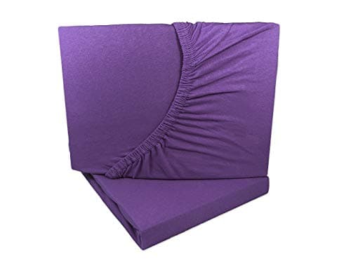 2er-Pack Jersey-Spannbettlaken 90x200–100x200 cm, 100% Baumwolle, Weiß