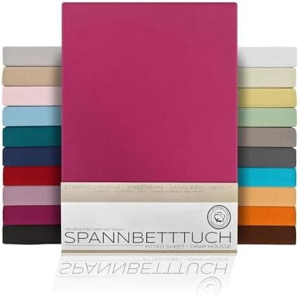 BEAUTEX Spannbetttuch aus Baumwolle – Premium Jersey 160 g/m², OEKO‑TEX STANDARD 100