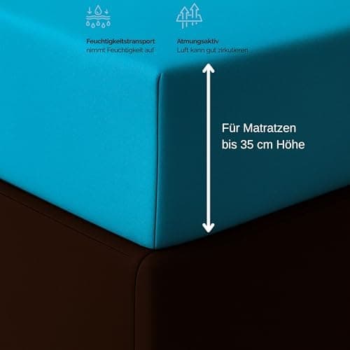 Spannbettlaken 120x200 cm – Jersey 100% Baumwolle – für Matratzen bis 25 cm Höhe