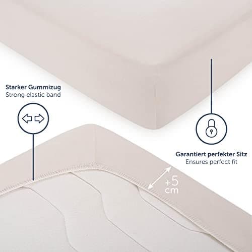 Blumtal® Premium Spannbettlaken 120x200 cm – 100% Baumwolle, OEKO‑TEX® STANDARD 100 – für Matratzen bis 25 cm