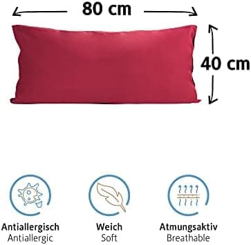 Komfortec Kissenbezüge 2er Set – 100% Baumwolle Premium Jersey (150 g/m²), superweich – OEKO‑TEX STANDARD 100